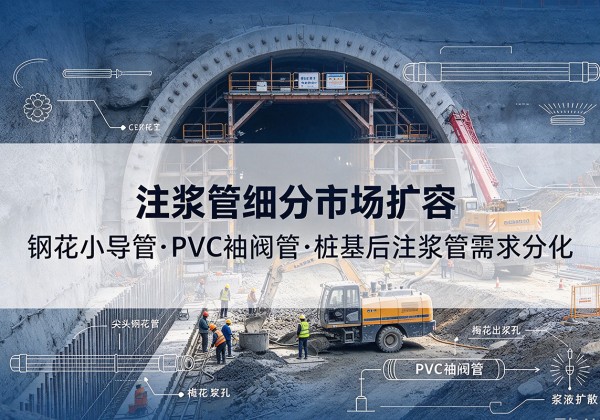 衡山注浆管细分市场扩容，隧道钢花小导管、PVC 袖阀管、桩基后注浆管需求分化